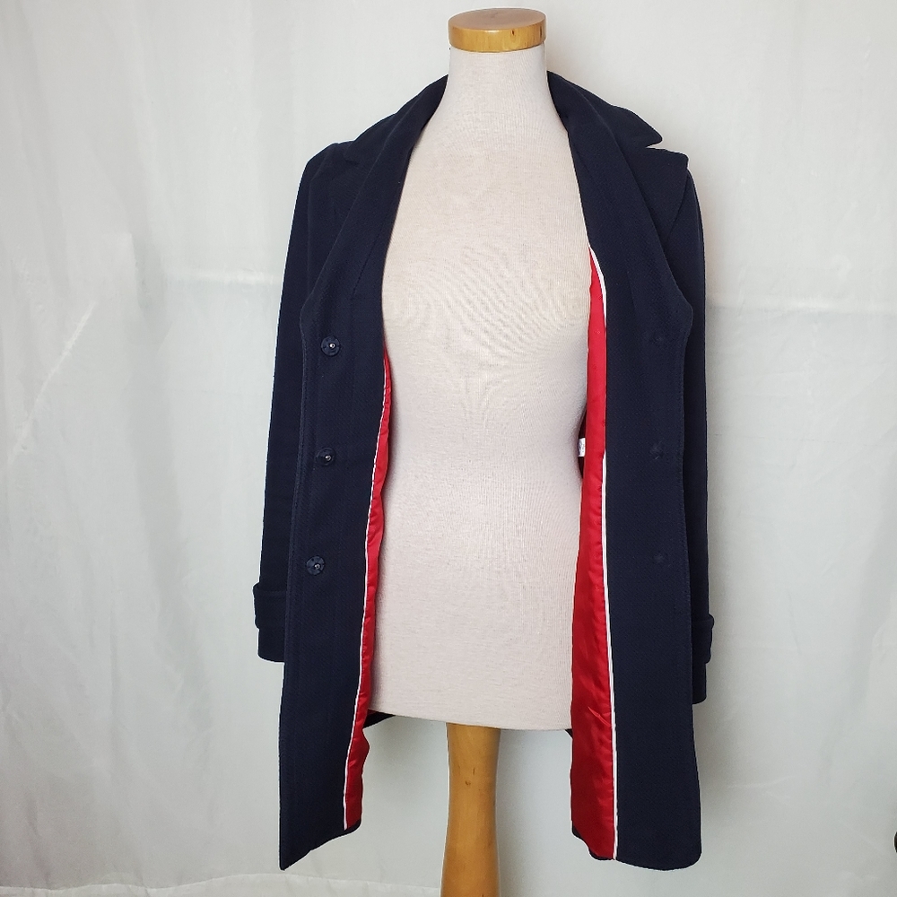 Banana Republic Navy Military Coat xs - Picture 11 of 16